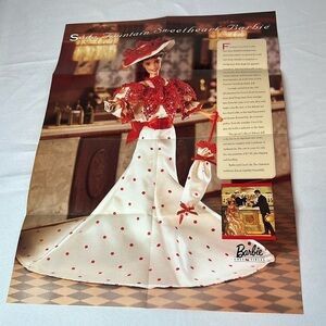 Coca Cola X Barbie Doll Poster Soda Fountain Sweetheart Barbie